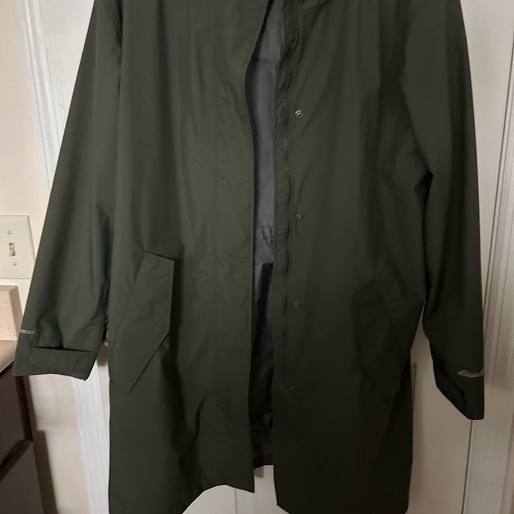 Loden Green trench coat by Eddie Bauer - Picture 2 of 4